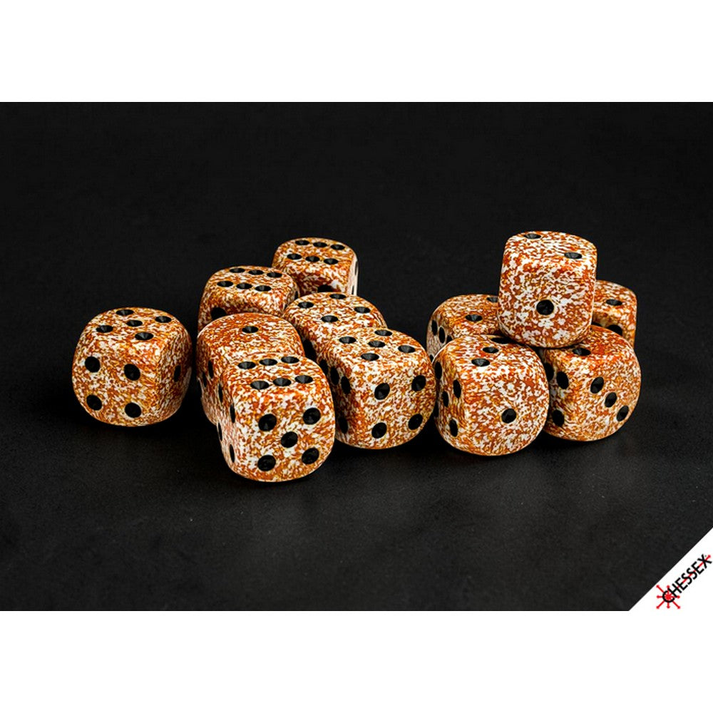 CHX 25733 Speckled Rust 16mm d6 Dice Block (12 dice)