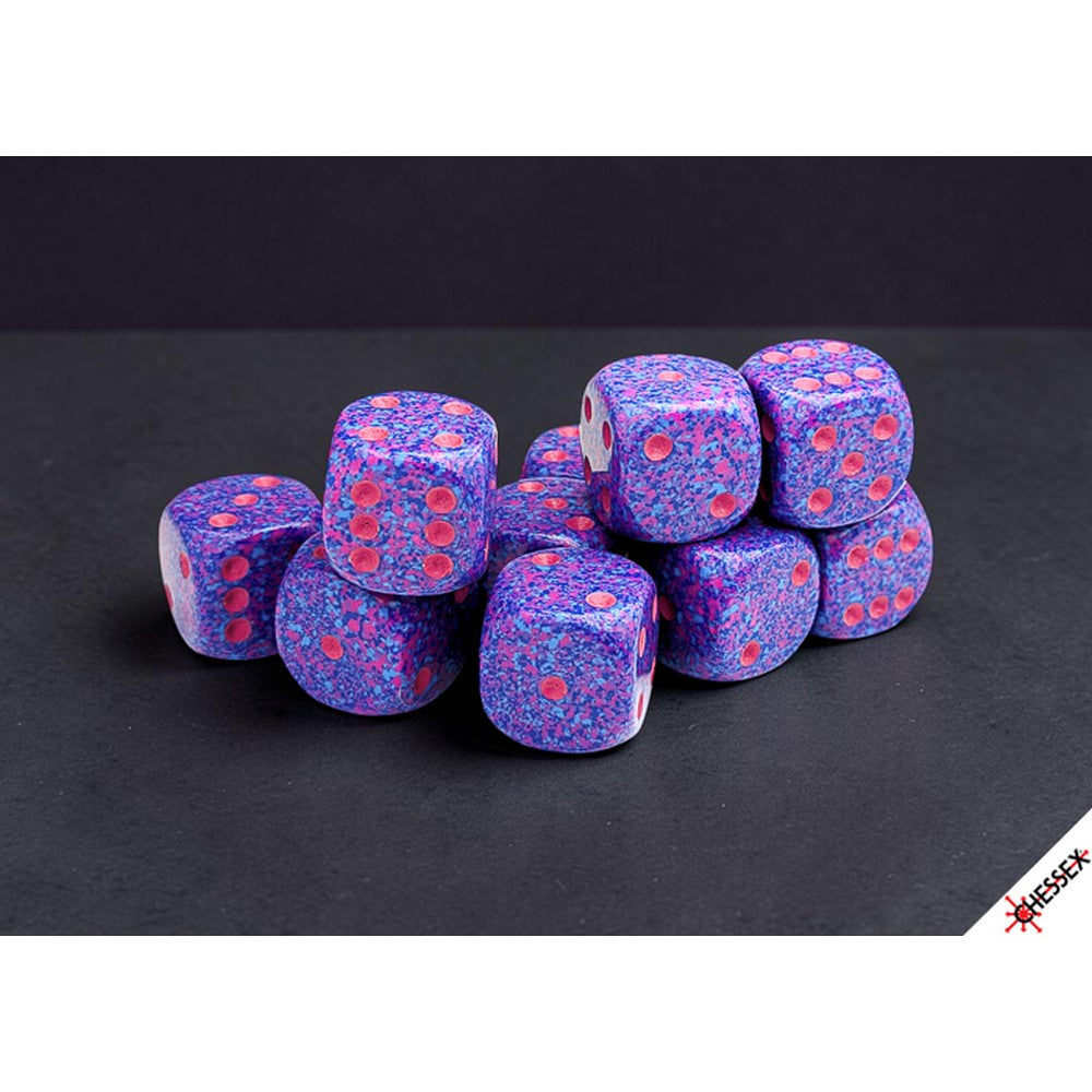 CHX 25767 Speckled Purple Passion 16mm d6 Dice Block (12 dice)