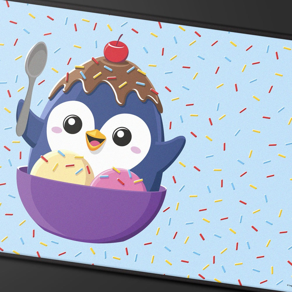 Ultra Pro: LE16991 Ice Cream Penguin - Black Stitched-edge Playmat