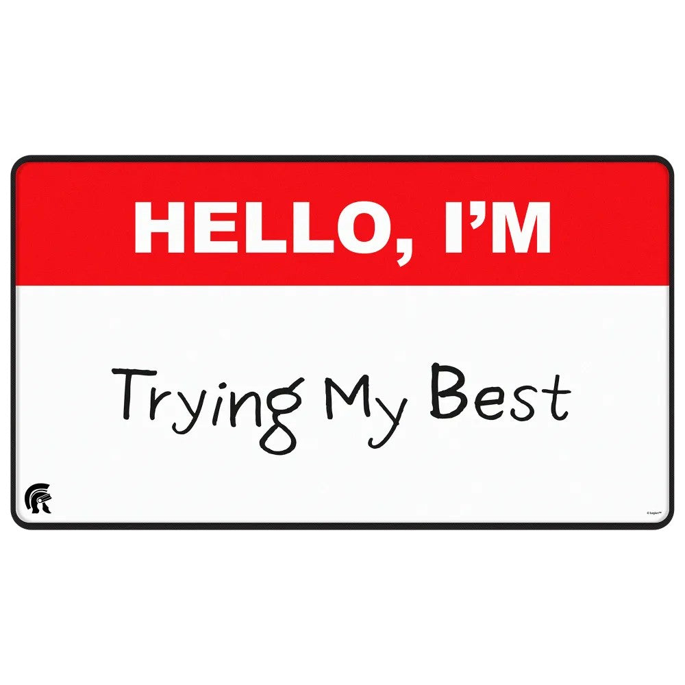 Ultra Pro: LE16992 I'm Trying - Black Stitched-edge Playmat