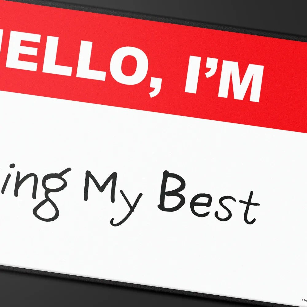 Ultra Pro: LE16992 I'm Trying - Black Stitched-edge Playmat