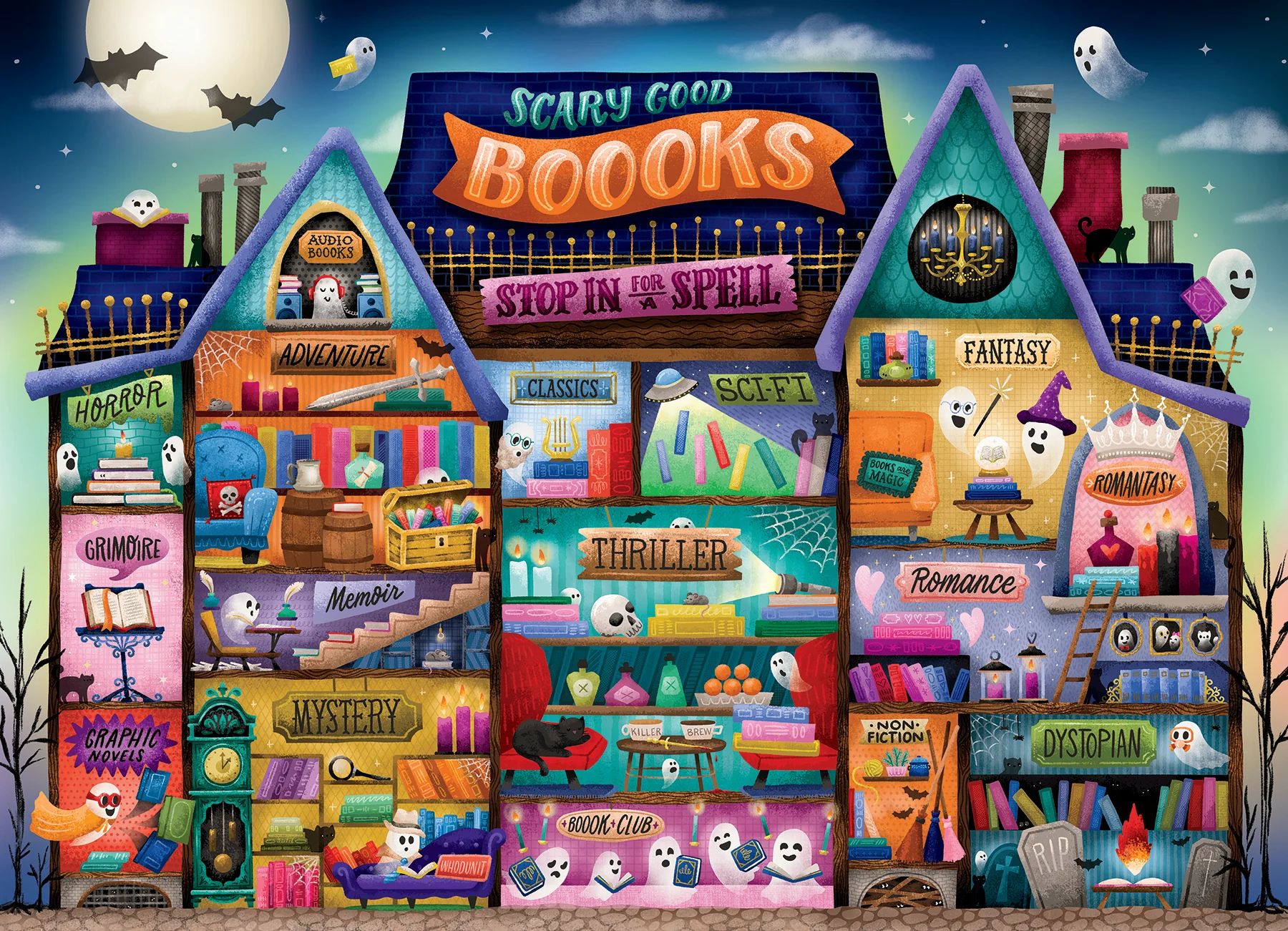 Puzzle - Cobble Hill - Scary Good Boooks 500Pc