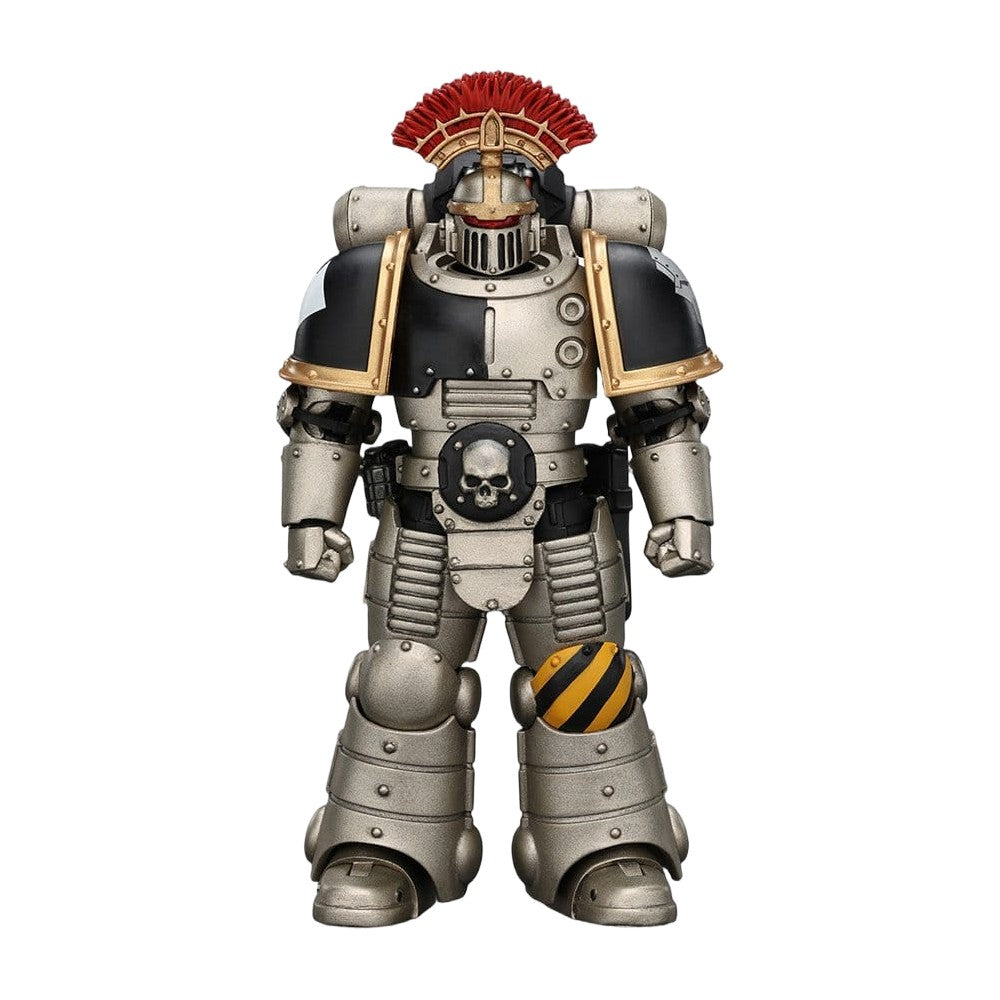 Warhammer Collectibles: 1/18 Scale Iron Warriors Mkll Tactical Sergeant with Power Sword. Bolt Pstl