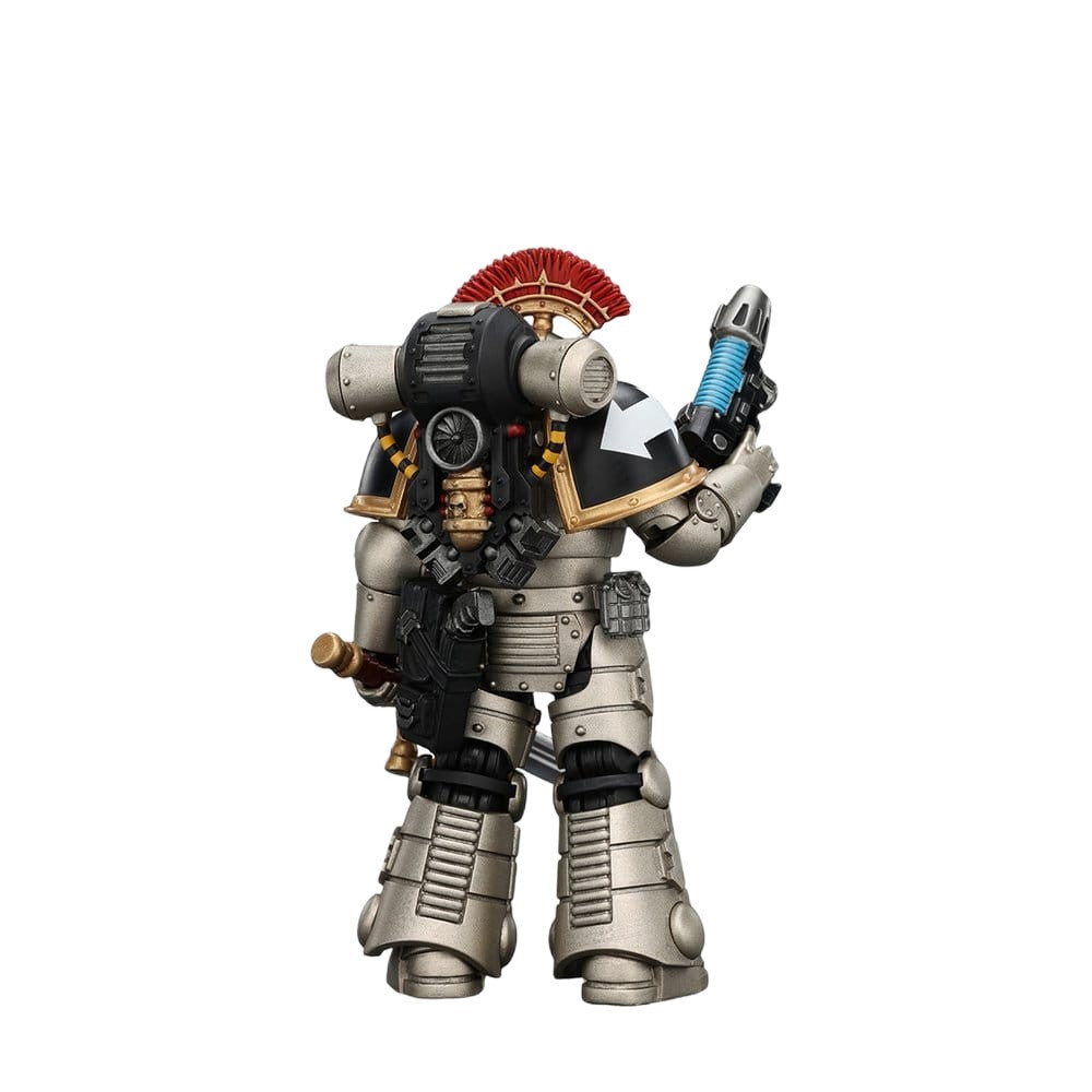 Warhammer Collectibles: 1/18 Scale Iron Warriors Mkll Tactical Sergeant with Power Sword. Bolt Pstl
