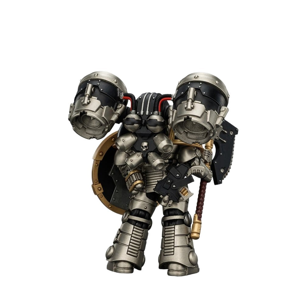 Warhammer Collectibles: 1/18 Scale Iron Warriors MkII Assault Legionary1 with Bolt pistol. Chain axe