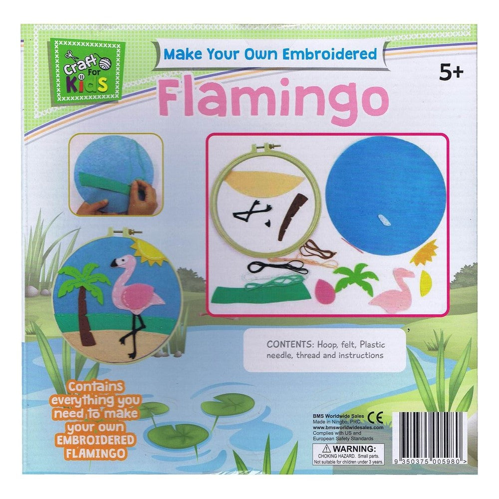 Make Your Own Embroidered Flamingo