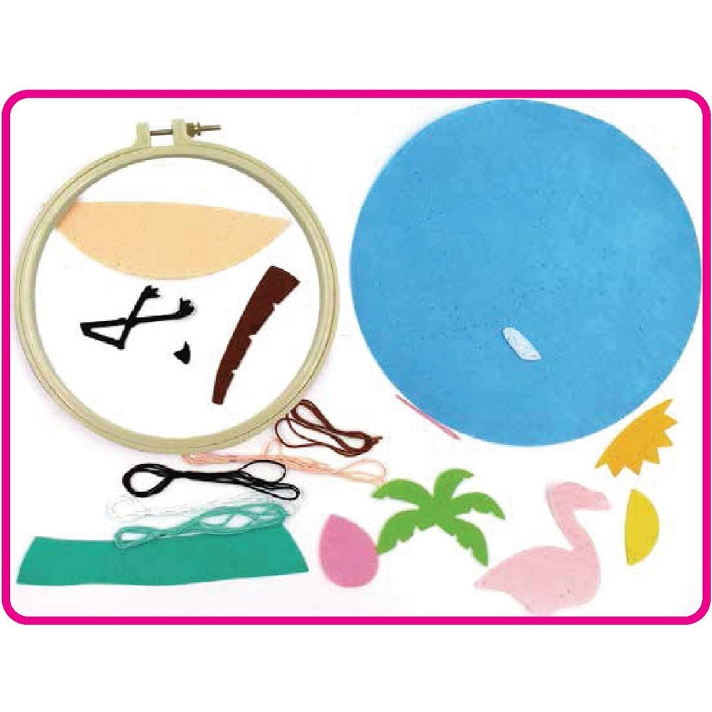 Make Your Own Embroidered Flamingo