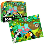 Puzzle - BMS - 100 Piece Lunch Box Puzzle Jungle Friends AR Edition