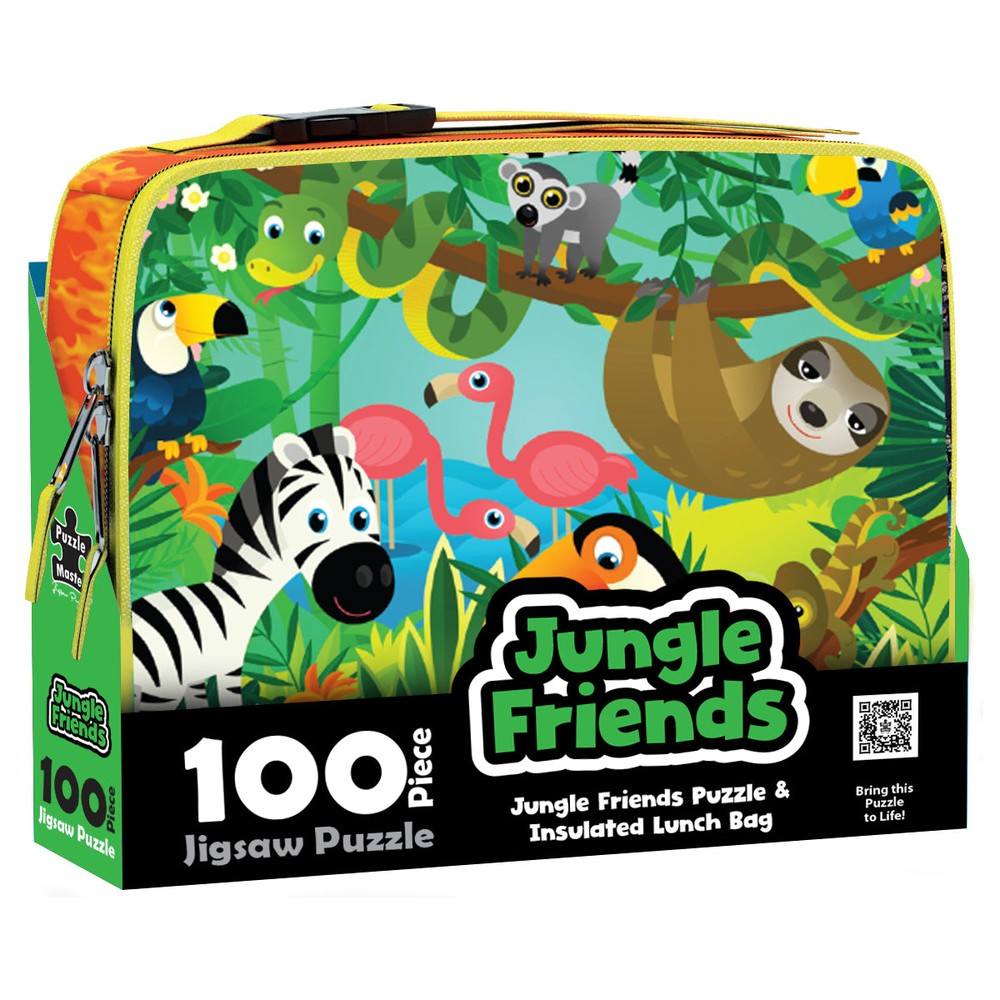 Puzzle - BMS - 100 Piece Lunch Box Puzzle Jungle Friends AR Edition