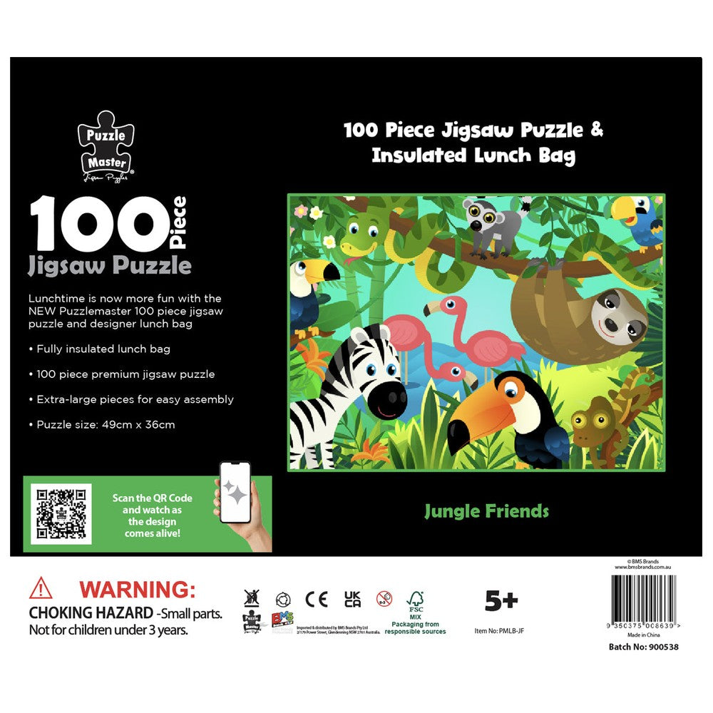 Puzzle - BMS - 100 Piece Lunch Box Puzzle Jungle Friends AR Edition