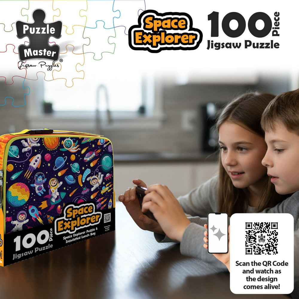 Puzzle - BMS - 100 Piece Lunch Box Puzzle Space Explorer AR Edition