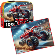 Puzzle - BMS - 100 Piece Lunch Box Puzzle Monster Truck AR Edition