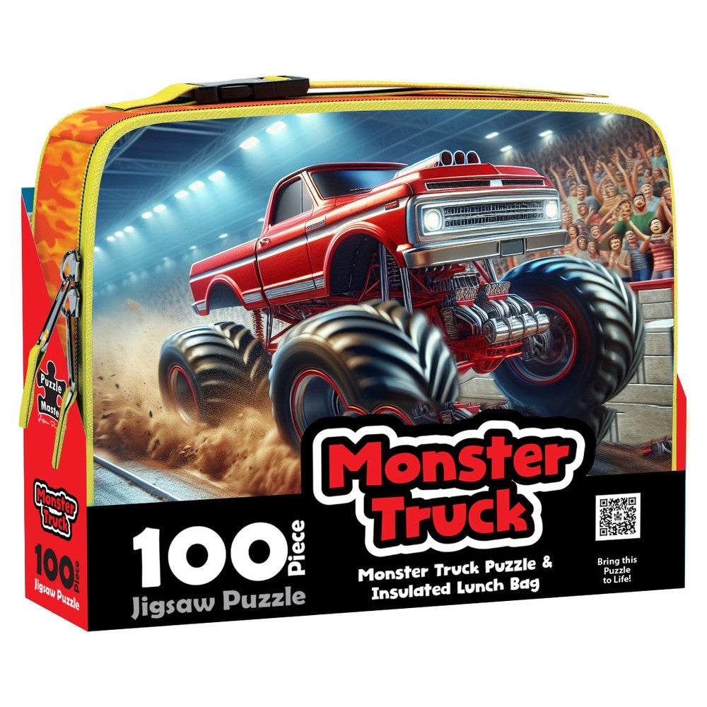 Puzzle - BMS - 100 Piece Lunch Box Puzzle Monster Truck AR Edition