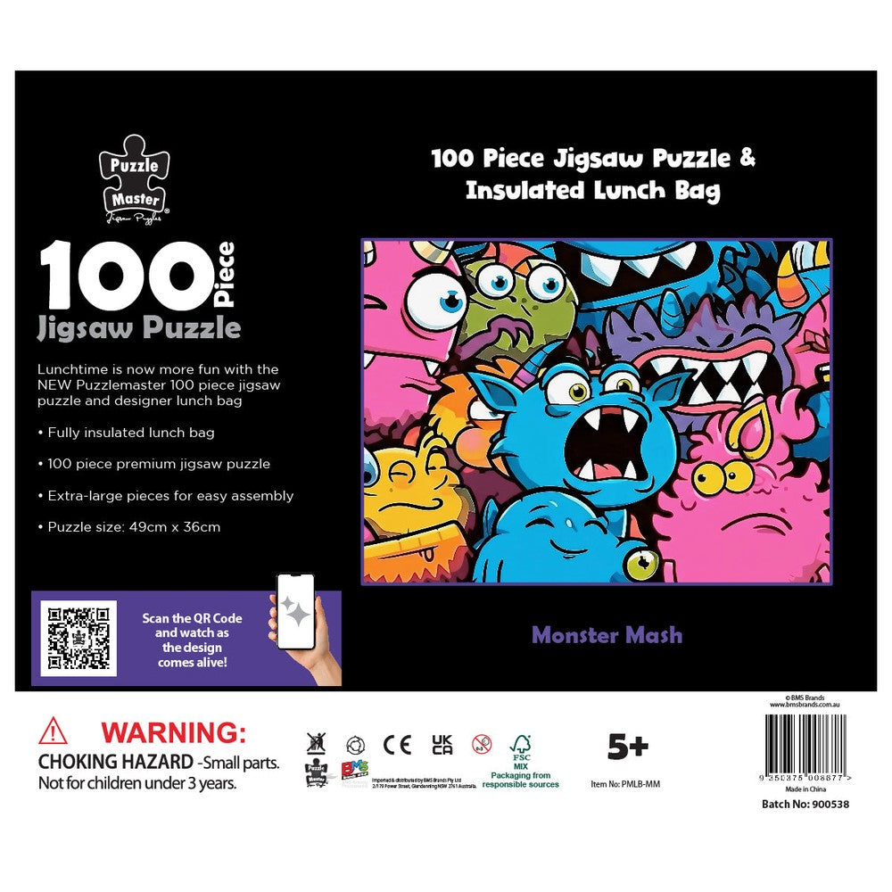 Puzzle - BMS - 100 Piece Lunch Box Puzzle Monster Mash AR Edition