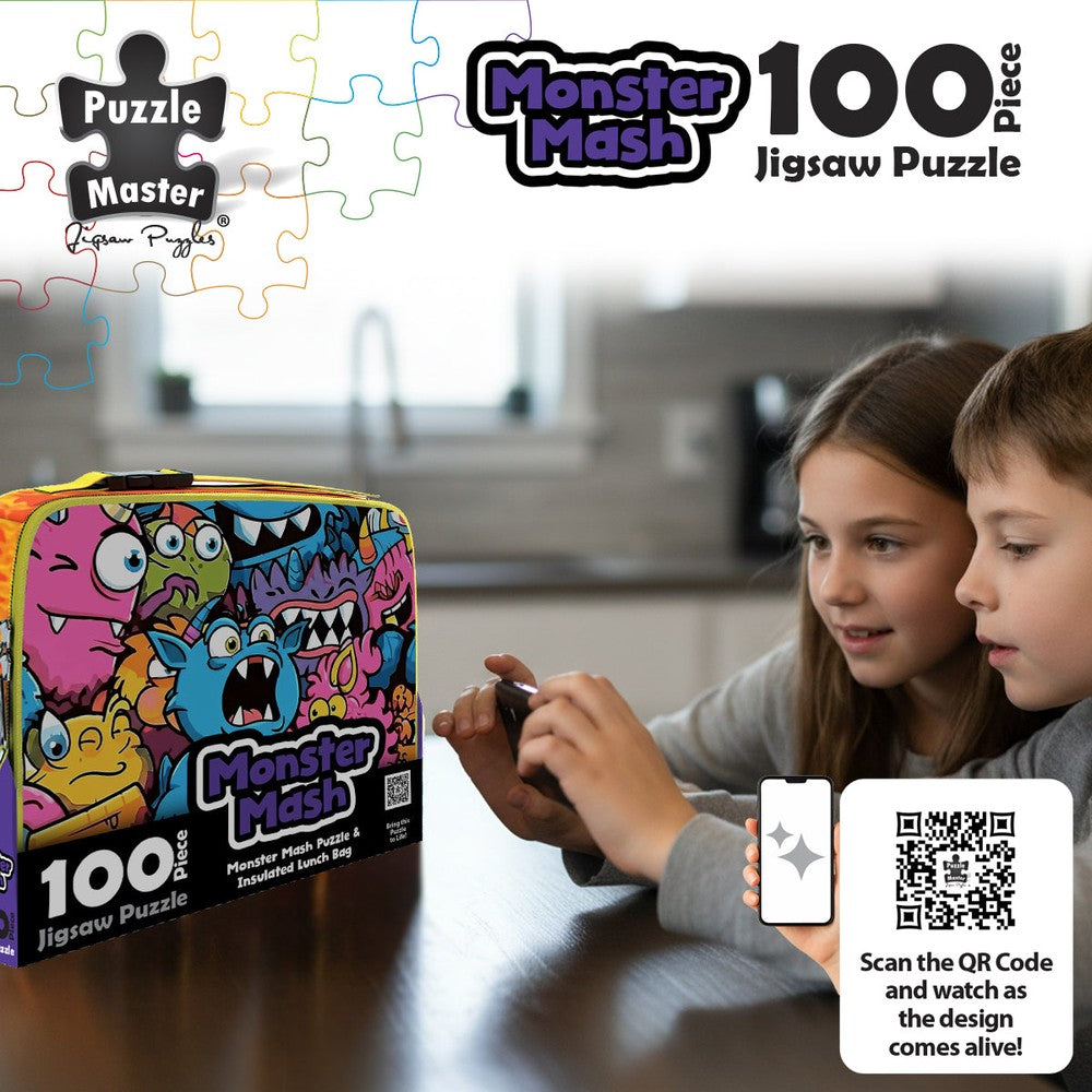 Puzzle - BMS - 100 Piece Lunch Box Puzzle Monster Mash AR Edition