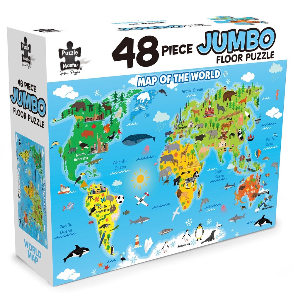 Puzzle - BMS - 48 Piece Jumbo Floor World Map