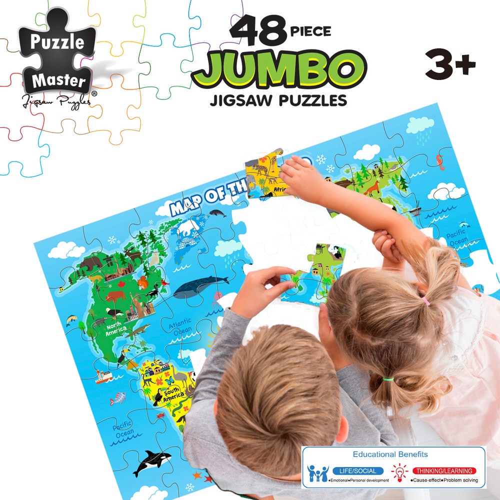 Puzzle - BMS - 48 Piece Jumbo Floor World Map
