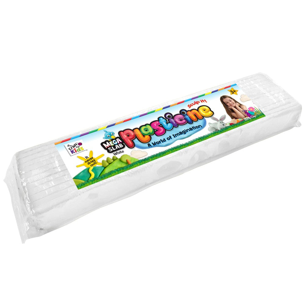 Plasticine 500 Gram Block - White