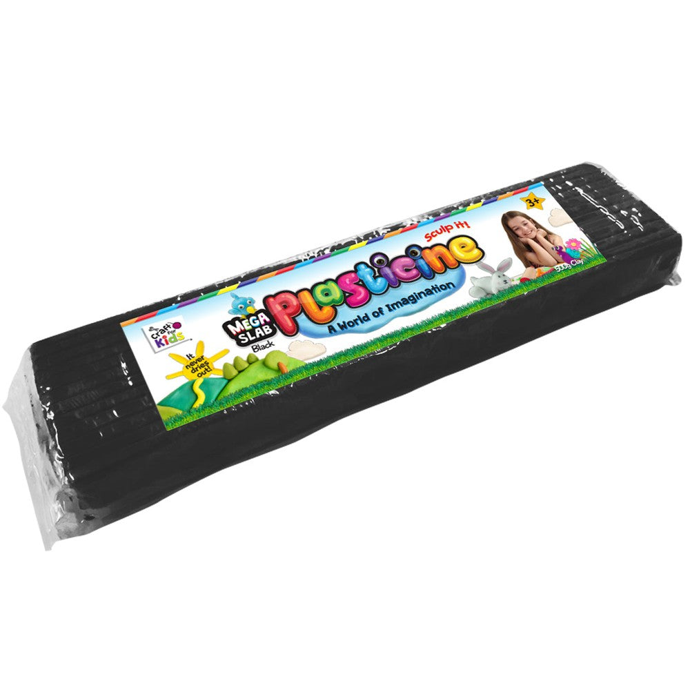 Plasticine 500 Gram Block - Black