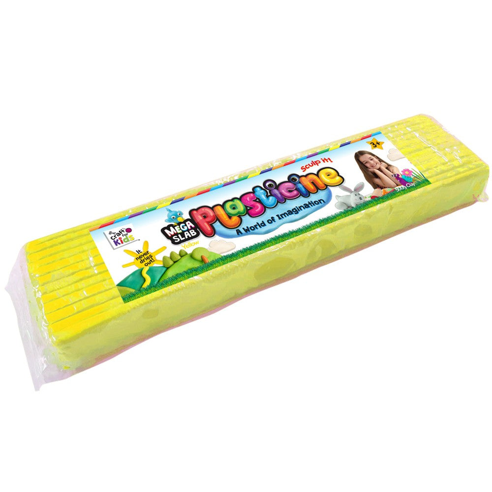 Plasticine 500 Gram Block - Yellow