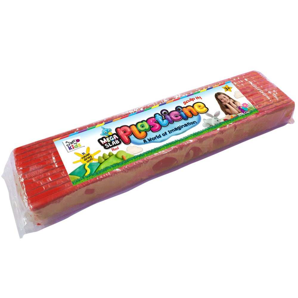Plasticine 500 Gram Block - Red