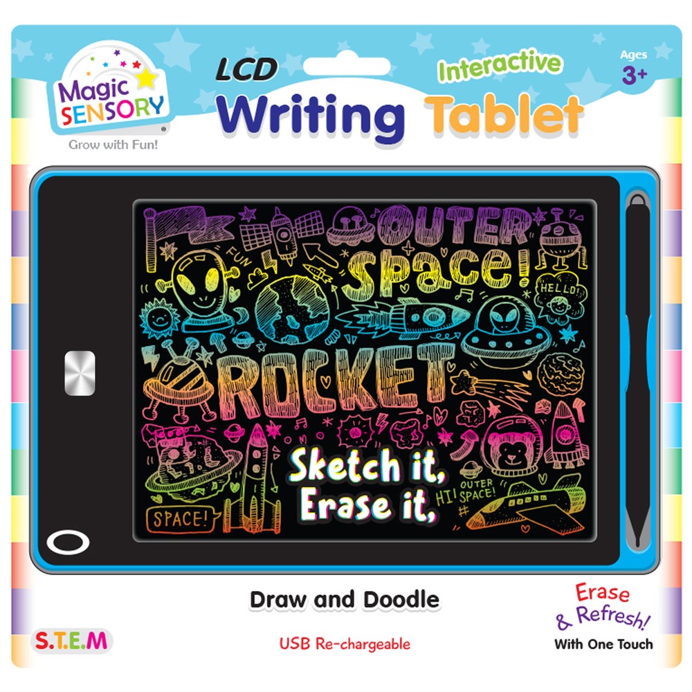8.5"" Interactive LCD Writing Tablet - Blue Star (USB Rechargeable)