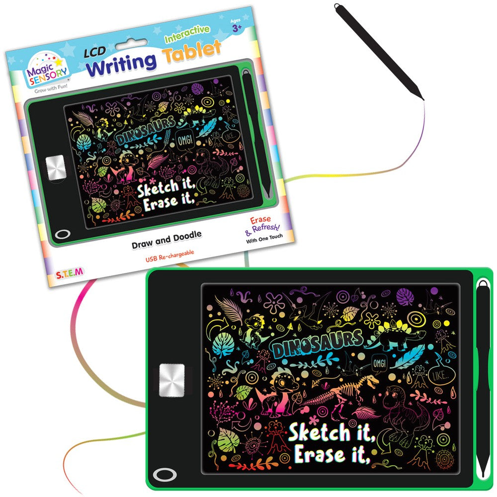 8.5"" Interactive LCD Writing Tablet - Green Dino (USB Rechargeable)
