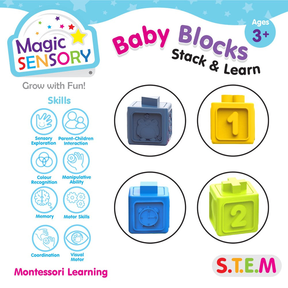 Baby Soft Learning Blocks 12 Piece