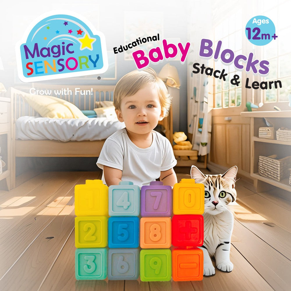 Baby Soft Learning Blocks 12 Piece
