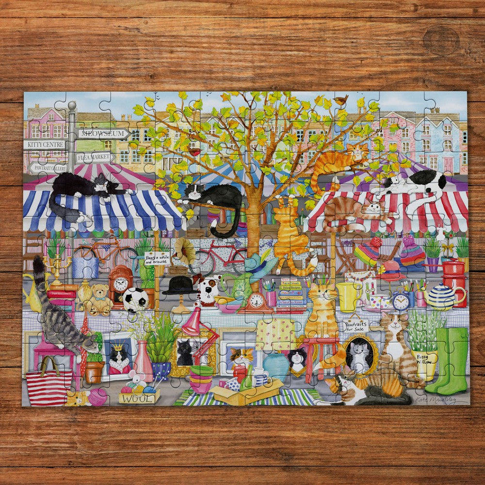 Puzzle - Gibsons - Flea Market Moggies (100XXL)