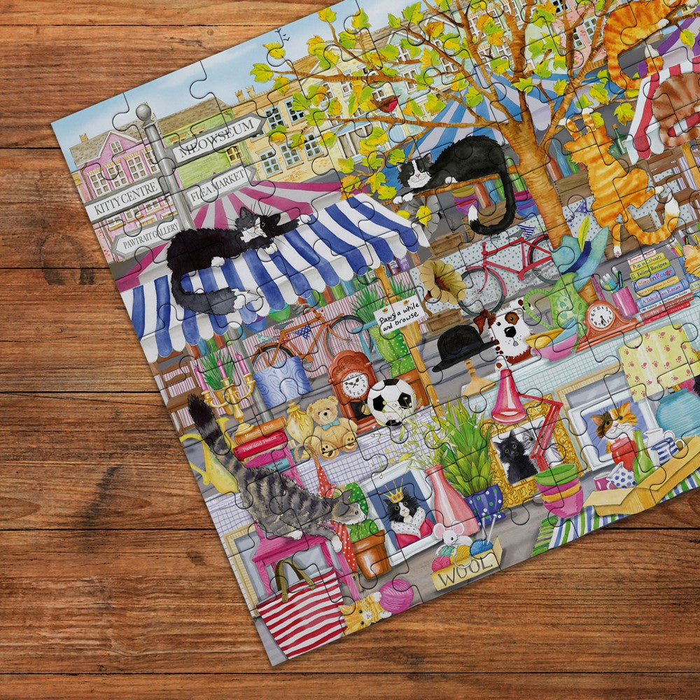 Puzzle - Gibsons - Flea Market Moggies (100XXL)