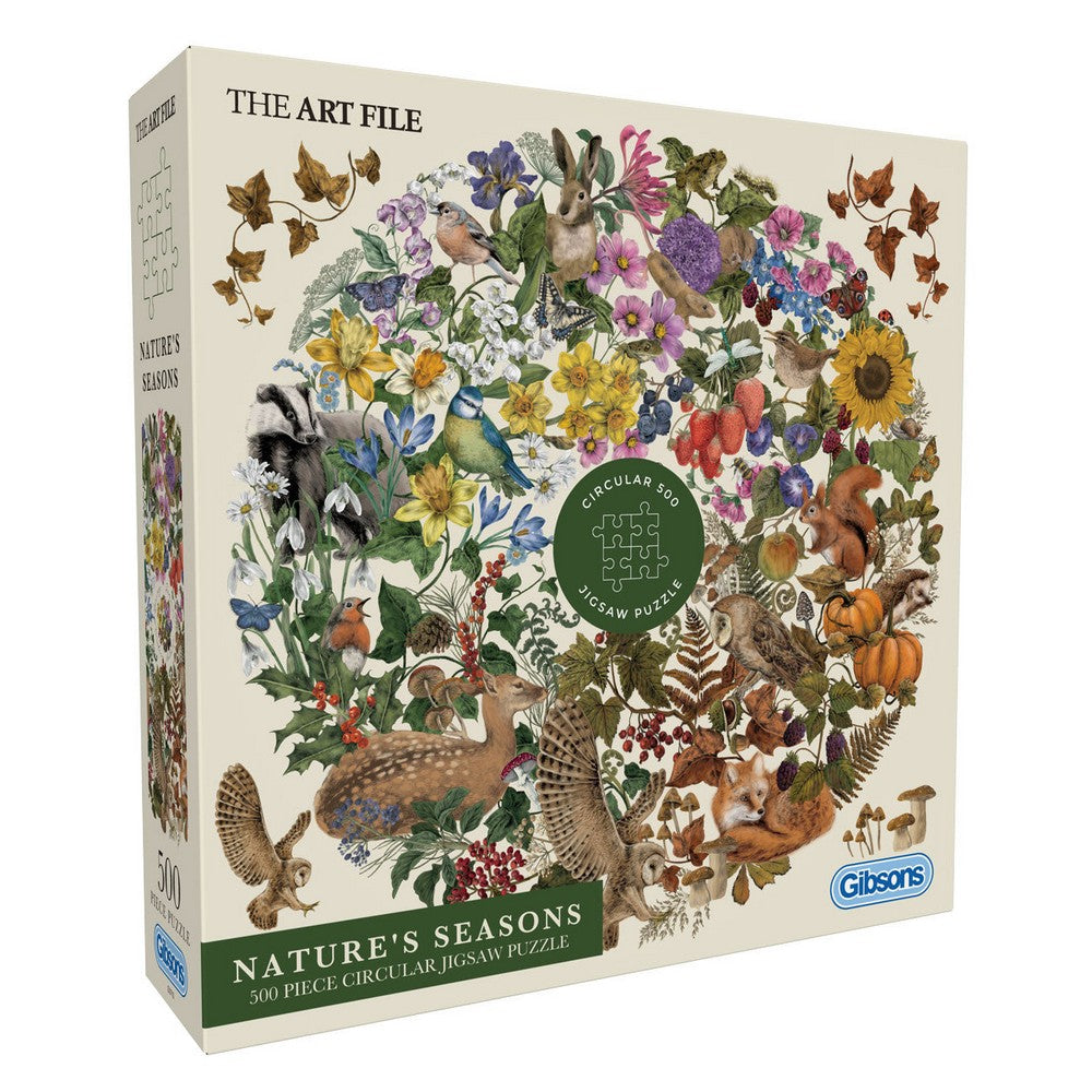 Puzzle - Gibsons - The Art File: Nature's Seasons (500 circ)
