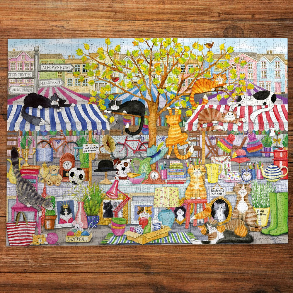 Puzzle - Gibsons - Flea Market Moggies (1000)
