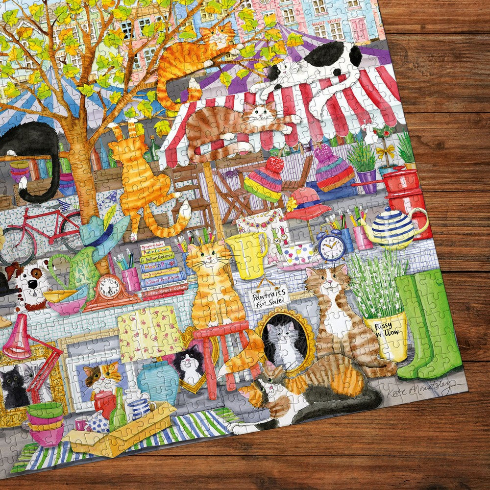 Puzzle - Gibsons - Flea Market Moggies (1000)