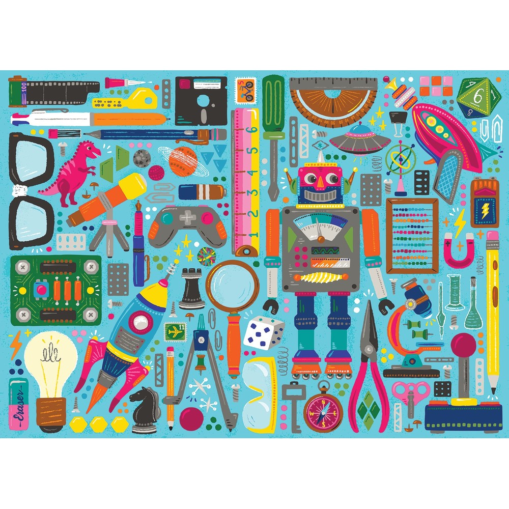 Puzzle - Cobble Hill - Nerdy Junk Drawer (Family) - 350pc