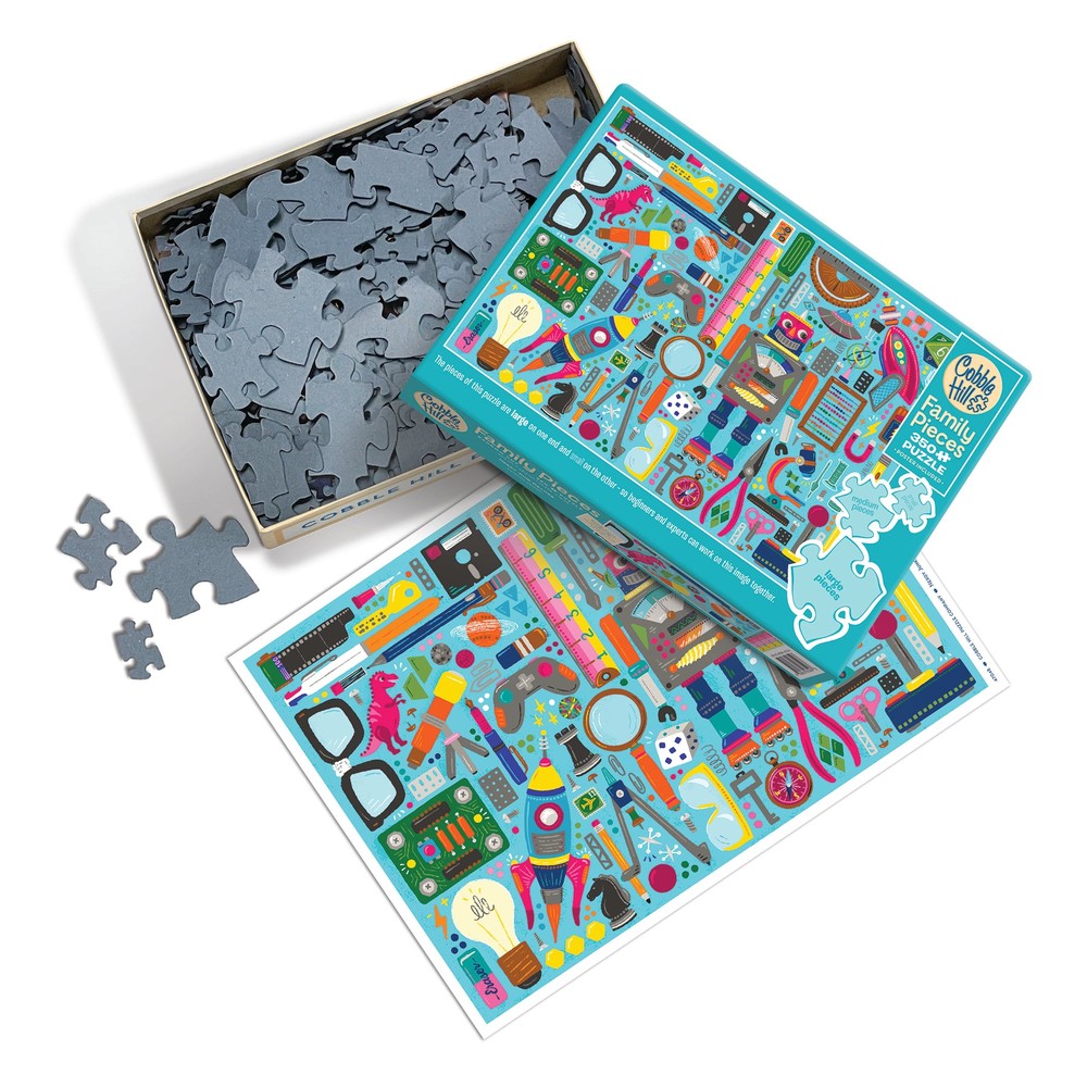 Puzzle - Cobble Hill - Nerdy Junk Drawer (Family) - 350pc