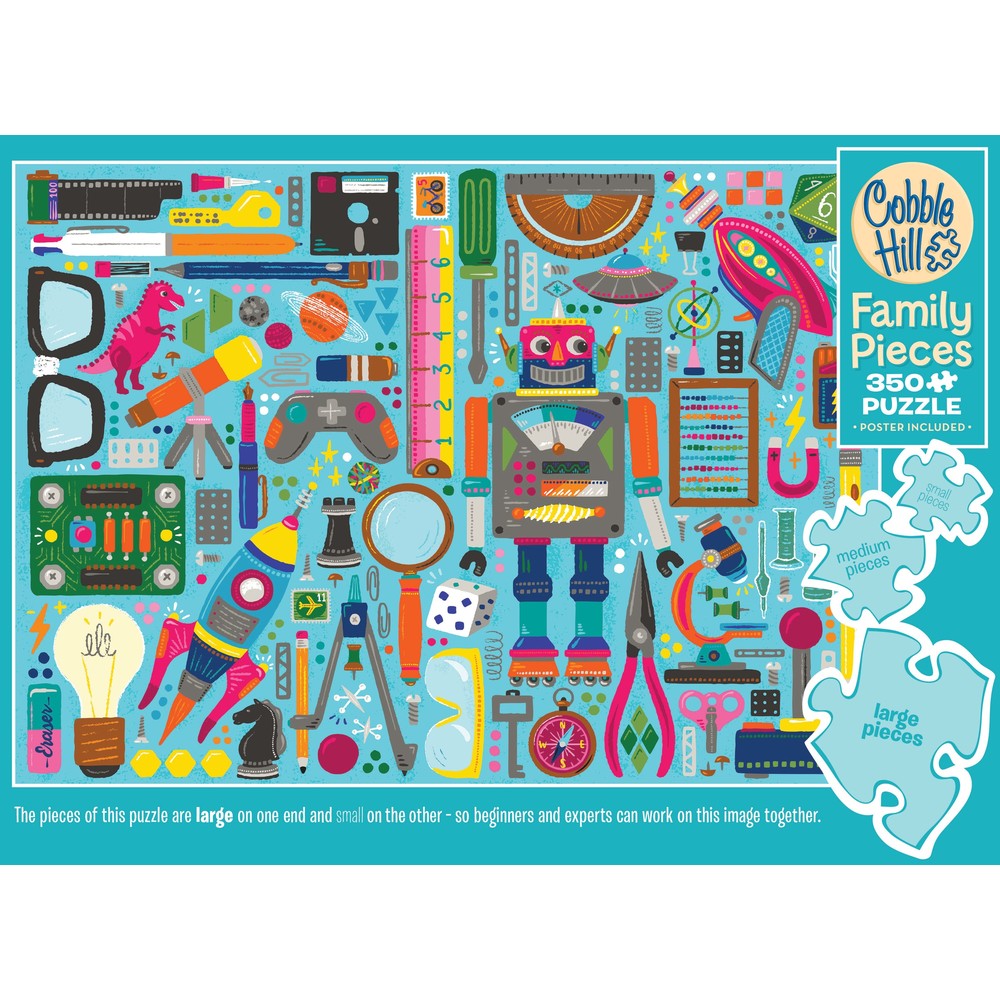 Puzzle - Cobble Hill - Nerdy Junk Drawer (Family) - 350pc