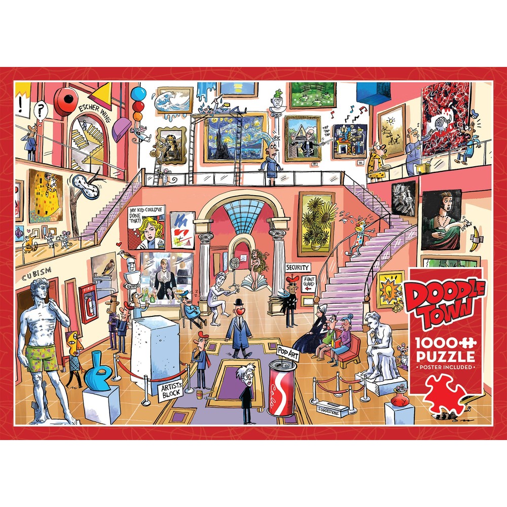 Puzzle - Cobble Hill - DoodleTown: Museum Mischief - 1000pc