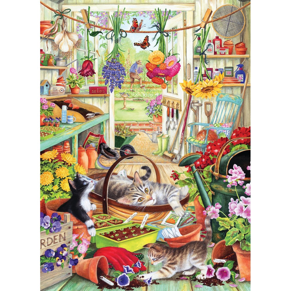 Puzzle - Cobble Hill - Potting Shed Cats - 500pc