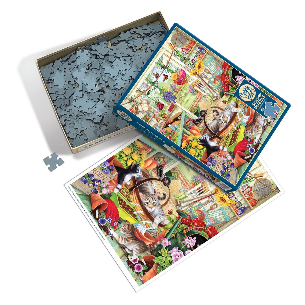 Puzzle - Cobble Hill - Potting Shed Cats - 500pc