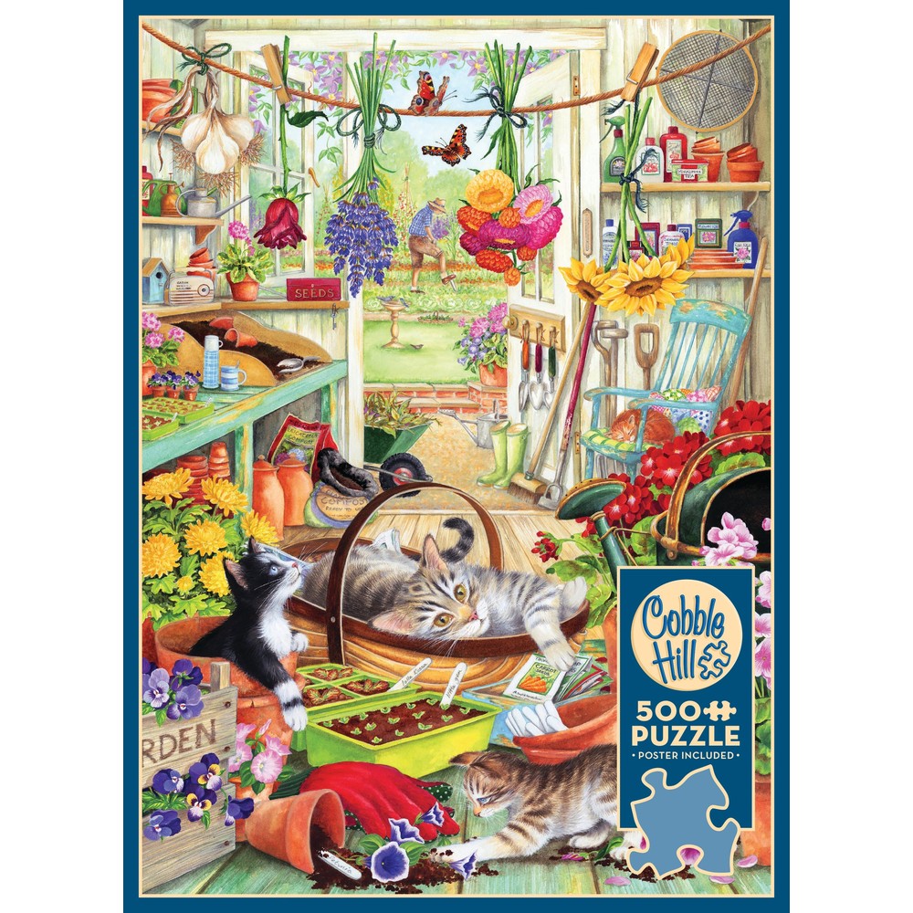 Puzzle - Cobble Hill - Potting Shed Cats - 500pc