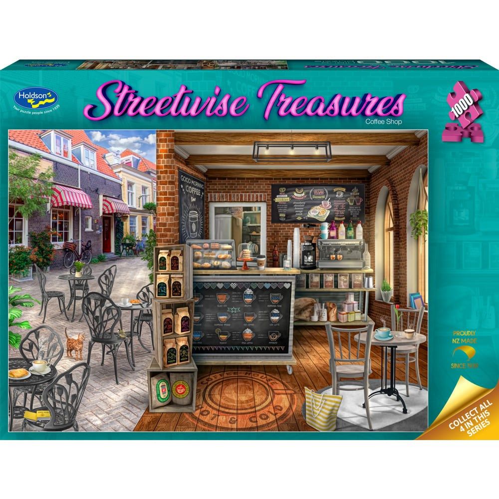 Puzzle - Holdson - Streetwise Treasures - 1000pc Puzzle - Coffee Shop