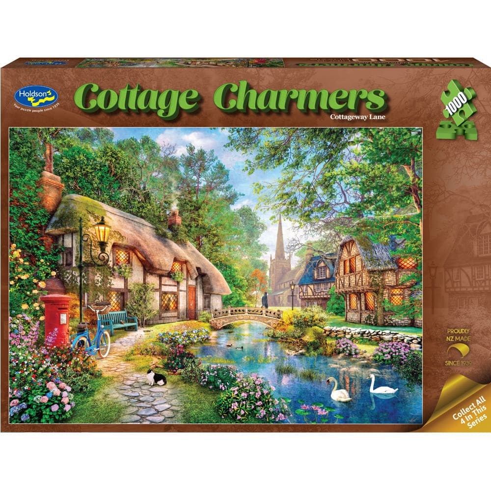 Puzzle - Holdson - Cottage Charmers - 1000pc Puzzle - Cottageway Lane