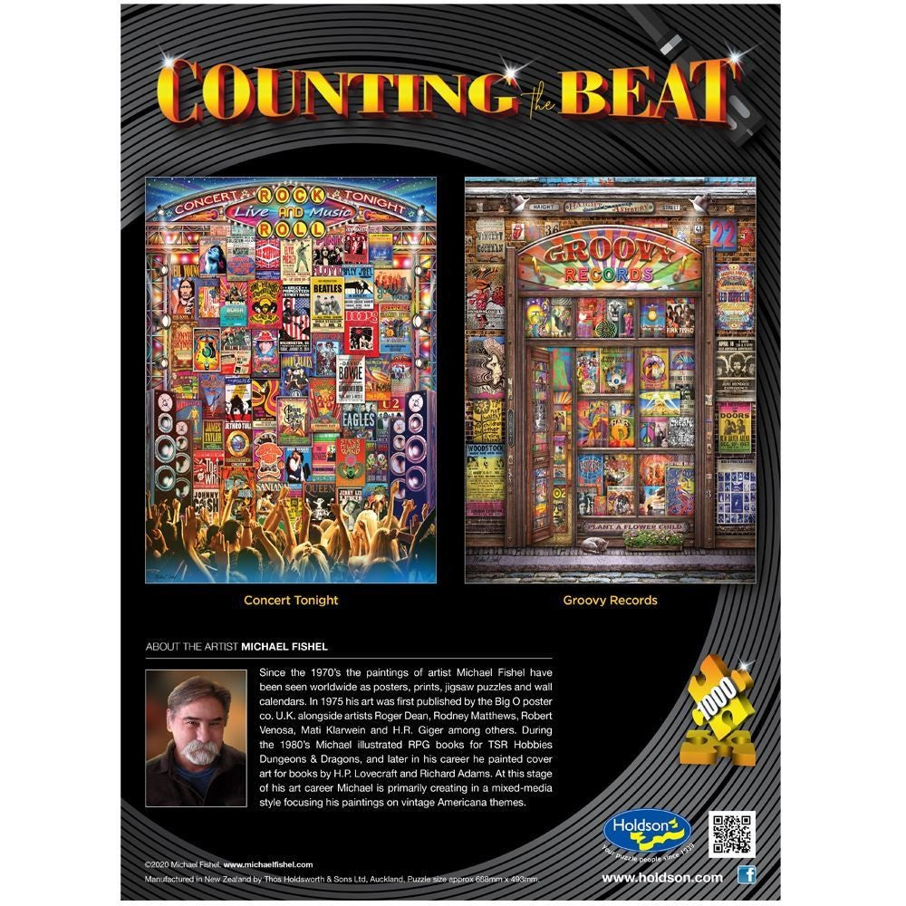 Puzzle - Holdson - Counting the Beat - 1000pc Puzzle - Groovy Records
