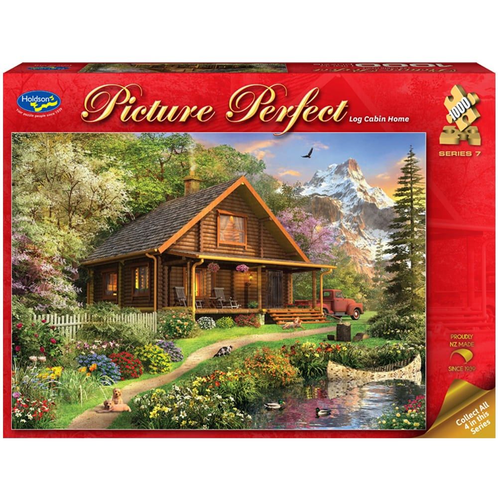 Puzzle - Holdson - Picture Perfect S7 - 1000pc Puzzle - Log Cabin Home