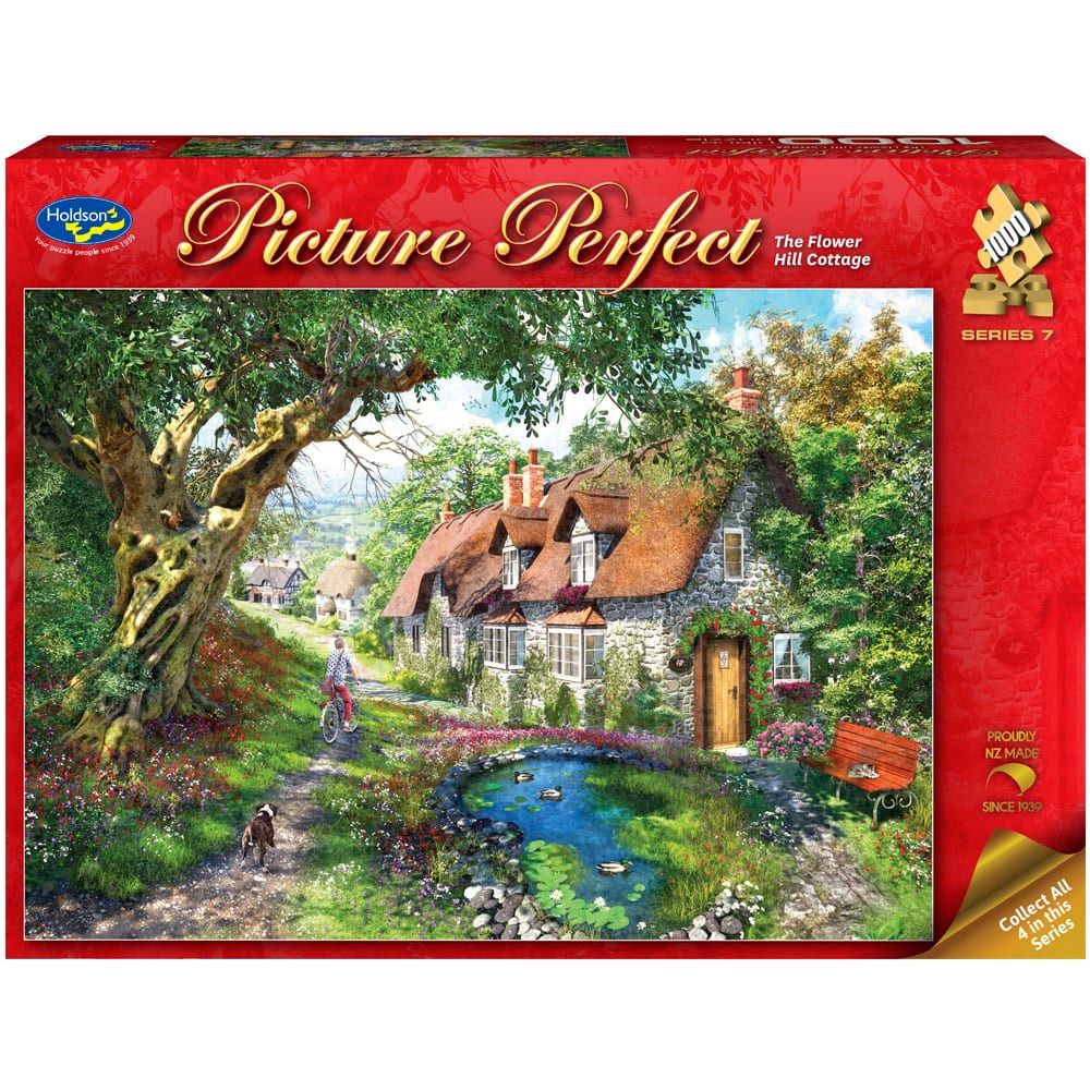 Puzzle - Holdson - Picture Perfect S7 - 1000pc Puzzle - Flower Hill Cottage
