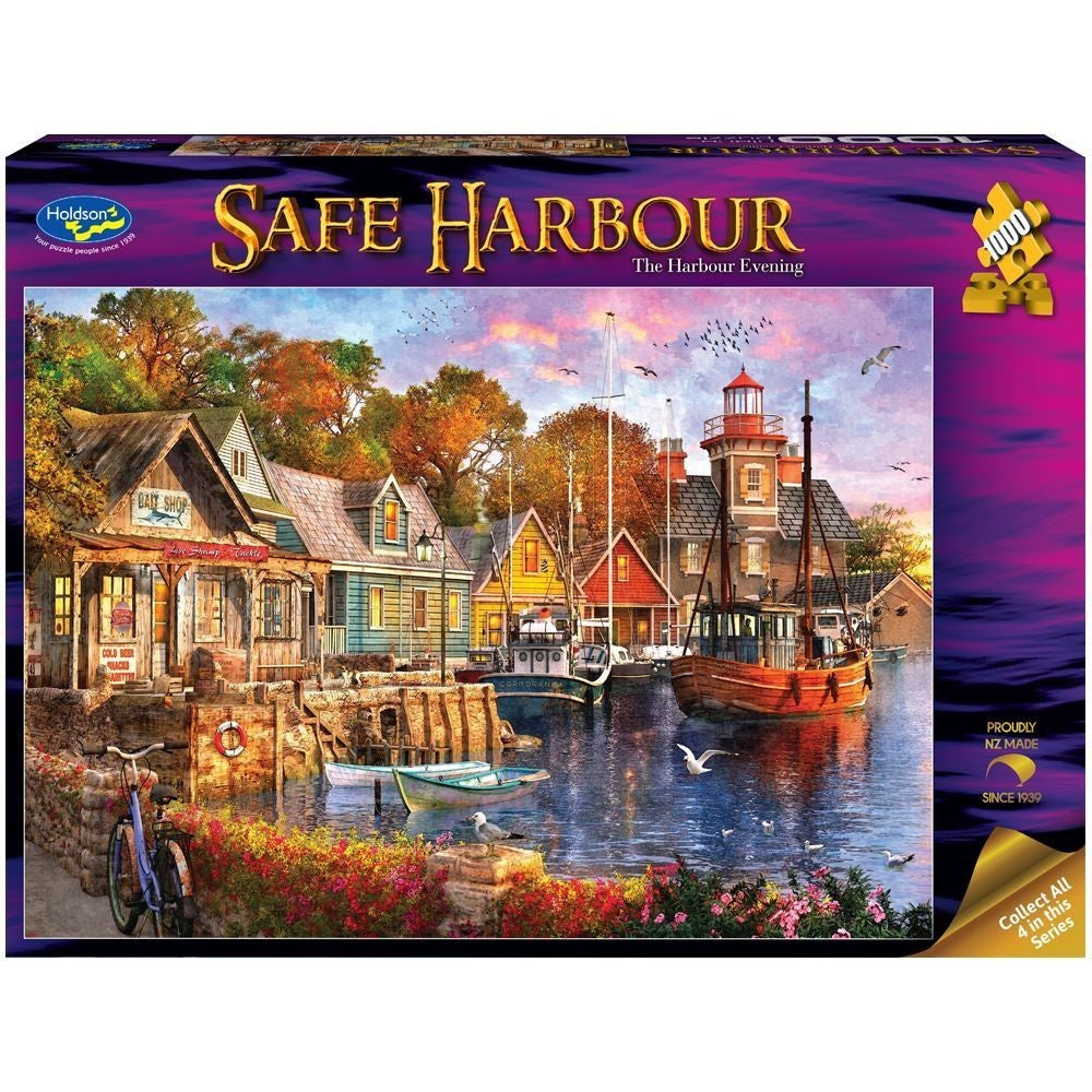 Puzzle - Holdson - Safe Harbour - 1000pc Puzzle - Harbour Evening