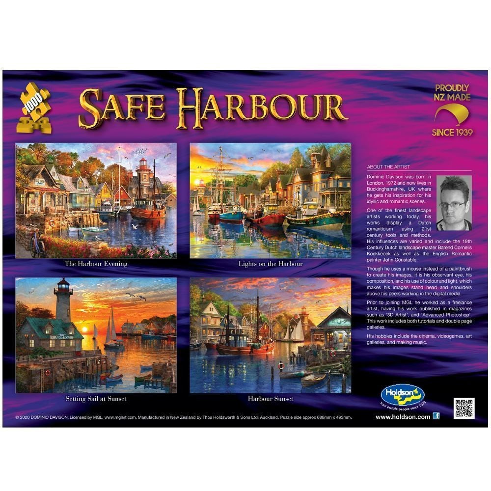 Puzzle - Holdson - Safe Harbour - 1000pc Puzzle - Harbour Evening
