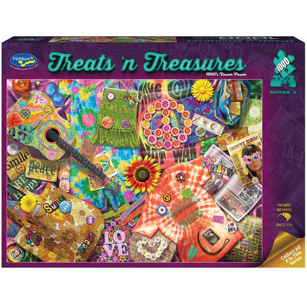 Puzzle - Holdson - TNTS3 - 1000pc Puzzle - 60S Flower Power