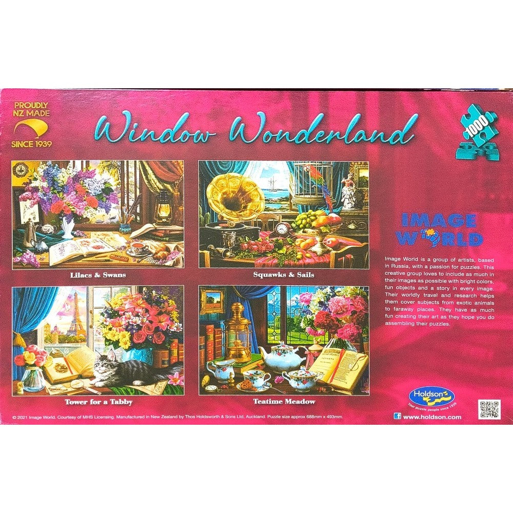 Puzzle - Holdson - Window Wonderland - 1000pc Puzzle - Tower For Tabby